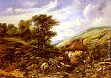 Frederick William Watts An Overshot Mill In A Wooded Valley painting
